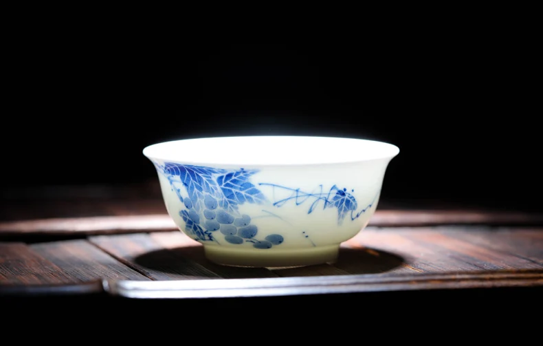 Changwuju в Цзиндэчжэнь Чашки и блюдца экологичный ручной синий и белый кунг-фу сеточка для заваривания чая чашу для хоста Используйте