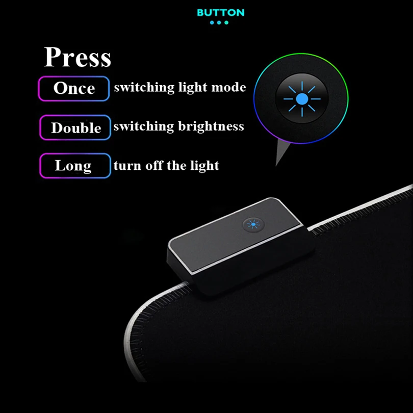  RGB Large Gaming Mouse Pad USB Wired Glowing LED Magic Light Mousepad Mice Laptop Mat for PC Comput