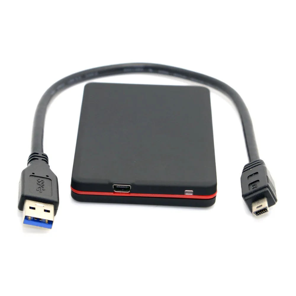 CY 1.8 inch Micro Sata 16pin 7+9 SSD to USB 3.0 External Hard Disk Enclosure for Laptop PC Black White