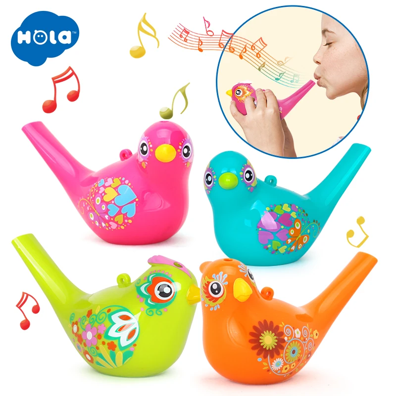 

HOLA TOYS 3103 1PC Colorful Drawing Water Bird Whistle Bathtime Musical Toy for gifts