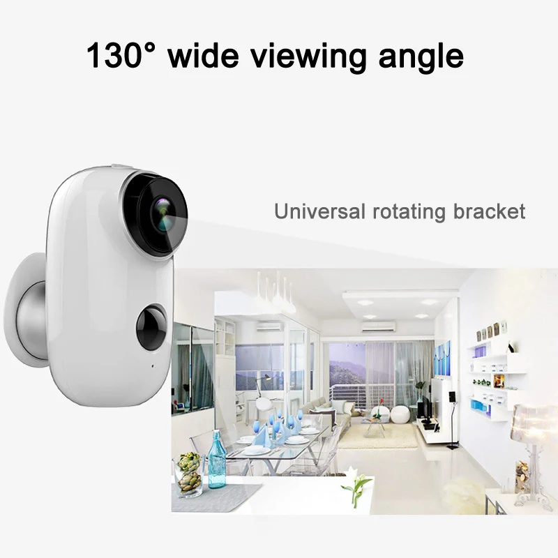 

130 Degree 720P Wifi Surveillance Camera PIR Motion Sensor IR Camera for Home Office Security CR88