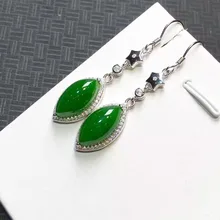 Подвескаиз натурального камня Biyu серьги-капли с водой кулоны женские серьги шпинат зеленый 925 Серебряный конский глаз идеальный старый материал