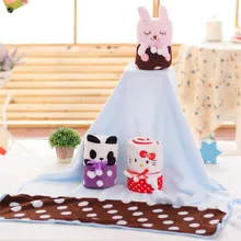 Cortoon Одеяло Сращивание коралловые бархат кондиционер Одеяло, двойной плюша Одеяло, weChat точки как подарок Одеяло