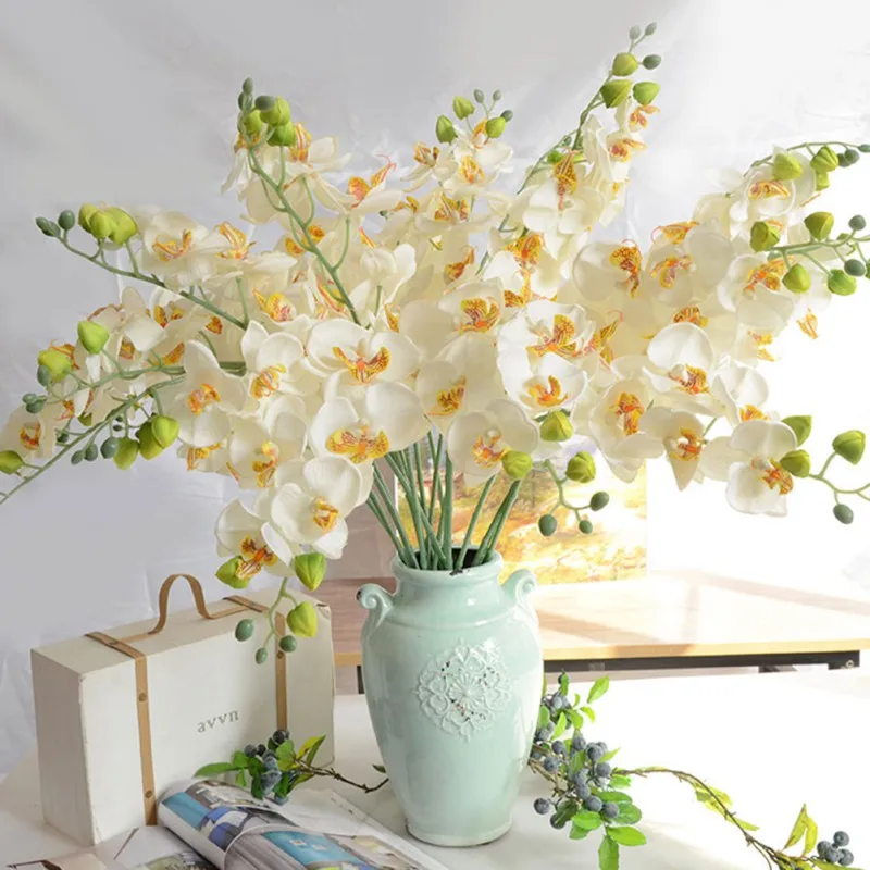 Новое украшение бабочка Орхидея искусственный фаленопсис латекс орхидеи цветок для свадьбы красота дома Свадебные цветы