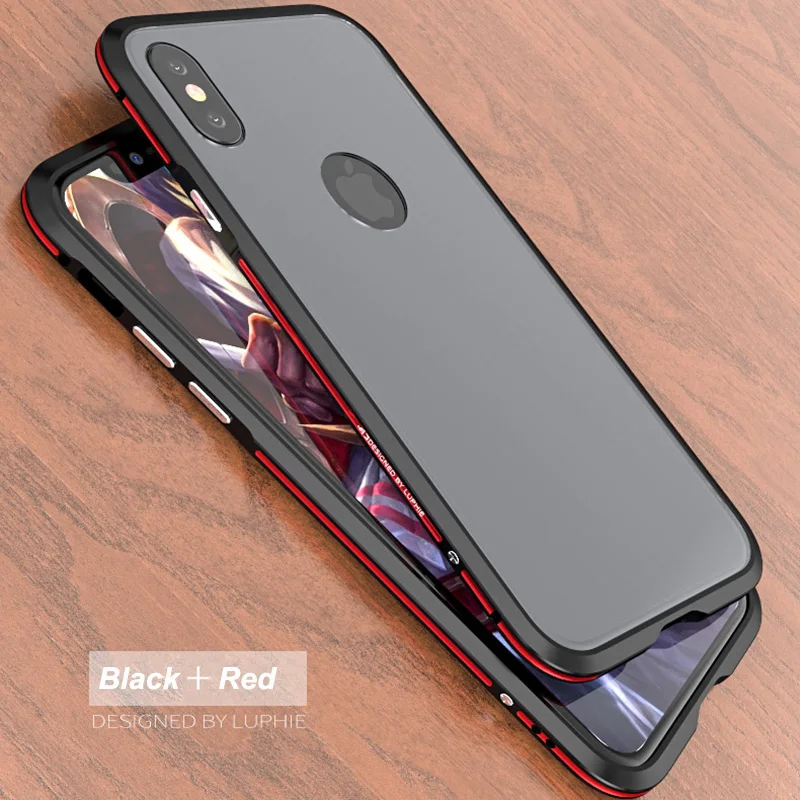 Для Apple iphone X чехол ультра тонкий чехол тонкий роскошный корпус металлический алюминиевый каркас полупрозрачный матовый чехол для iphone X 10 Чехол