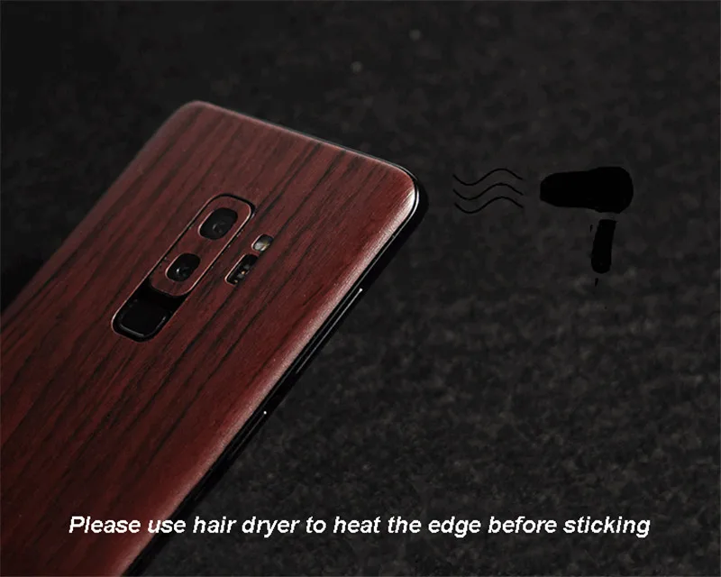 MLLSE High Simulation Wood Grain Sticker 3M Phone Back Paste Sticker For SAMSUNG Galaxy S9S9 Plus Wood Skin Protective Film (6)