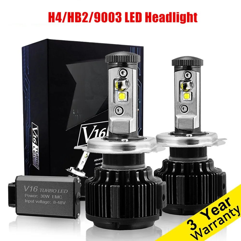 1Pair High Quality Car LED Headlight H4 Hi Lo Auto LED Headlight Bulb H4 Head font