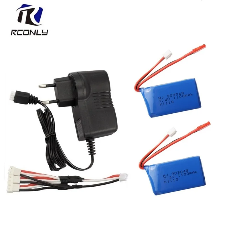 7,4 V 1100mAh 903048 Li-Po Батарея вертолет для WLtoys A949 A959 A969 A979 V912 V913 V353 k929 V262 L959 T23 T55 F45 4 шт./лот - Цвет: Бургундия