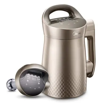 

Home Automatic Soybean Milk Maker 1.3L Mute Raw Grinding Soy Milk Machine Filter-free Multifunction Mixer with 2 Handles