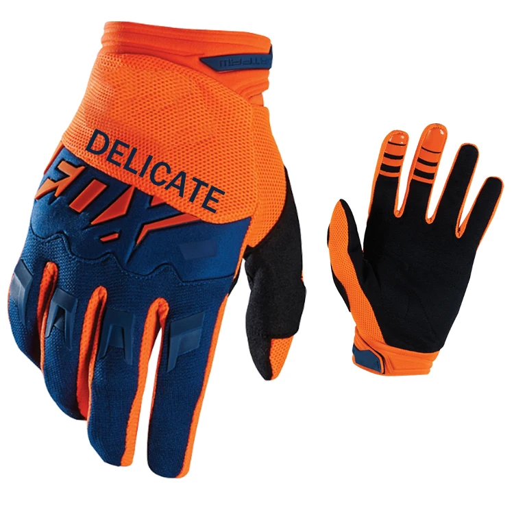 Motocicleta MX carrera naranja guantes moto montaña ciclismo deportes dirt Paw guantes