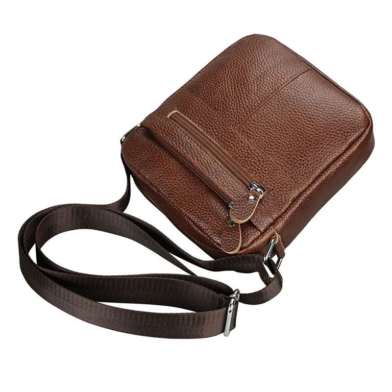Маленькая мужская сумка на плечо из натуральной яловой кожи, клатч, сумка-мессенджер, мужские сумки через плечо, маленькая сумка на молнии