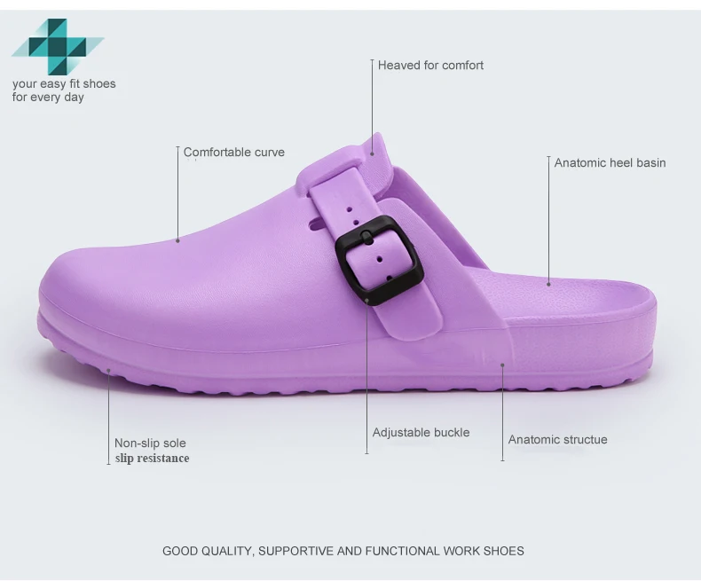 Women's Work Slippers Surgical Shoes Hospital Sandal Mules Medical Nursing Shoes Operating Room Slippers EVA Ultralite Clogs