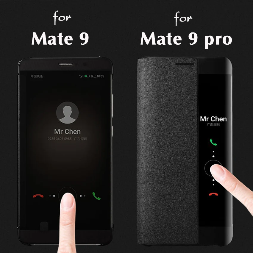 

Flip Leather Cover Phone Case For Huawei Mate 9 Pro Smart Touch View Case For Huawei Mate9 Pro Mate9pro Luxury Shockproof Cases