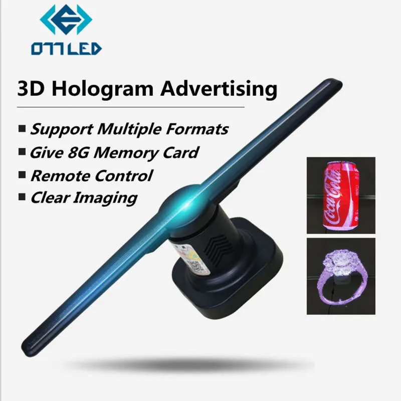 3D Hologram Advertising Display LED 3D Holographic Projectors Imaging 3D Naked Eye LED Moving Head Light for Holiday Decoration