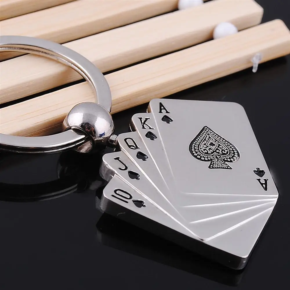 

Metal Creative Poker Keychain Customized Advertising LOGO Personality Gifts Small Gifts
