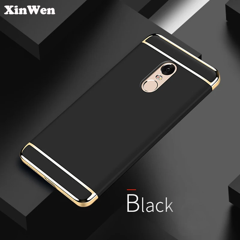 

XinWen luxury original hard plastic phone battery back cover coque case for XiaoMi Redmi Note 4 Note4 accessories cases 3 in 1