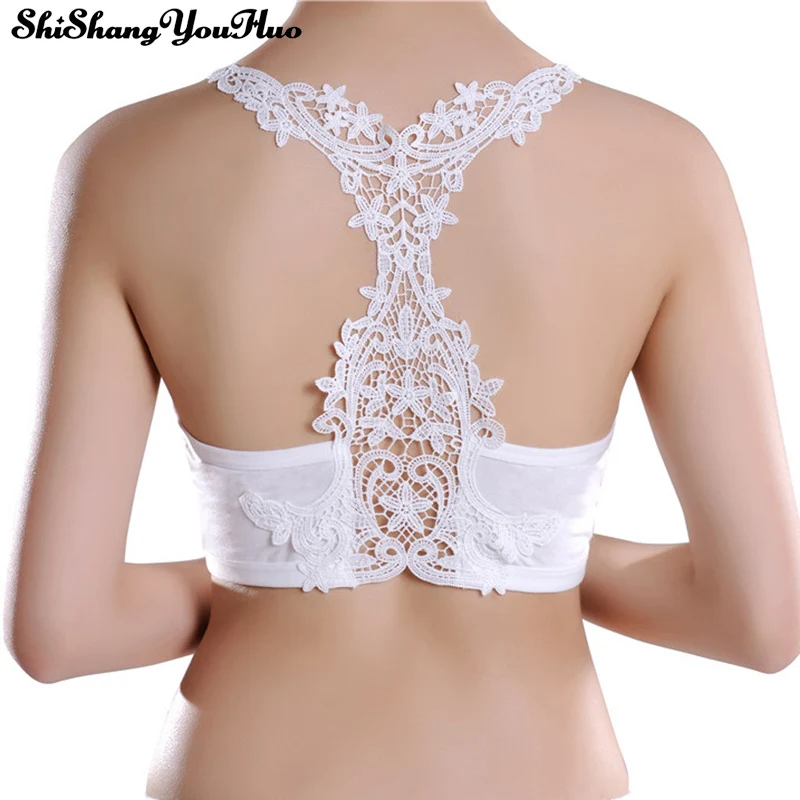  HOT 2019 New Women Sexy Lace Bralette Bra Bustier Crop Top Black Cropped Blusas Vest Halter Tank To