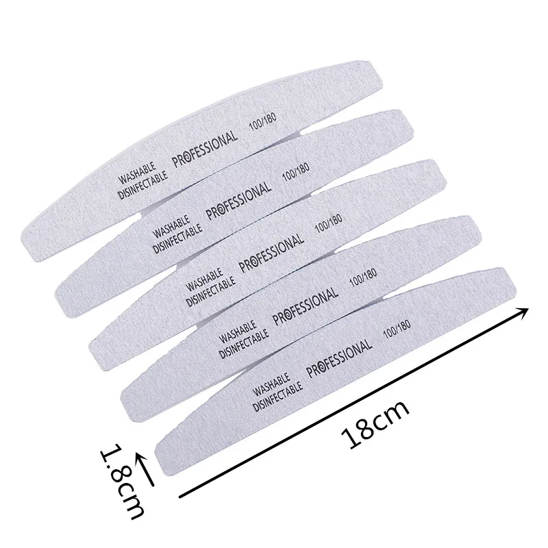 Профессиональные 100 шт./лот серые ногти пилка ноготь двусторонний маникюрный шлифовальный Полировочный блок лак для ногтей маникюр уход педикюр инструменты