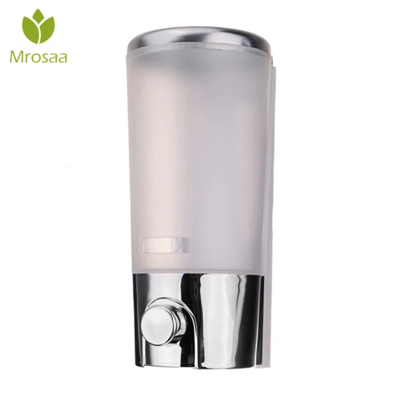 Mrosaa ABS Plastic Hand Press Liquid Soap Dispensers Wall Mounted Modern Bathroom Lotion Shampoo