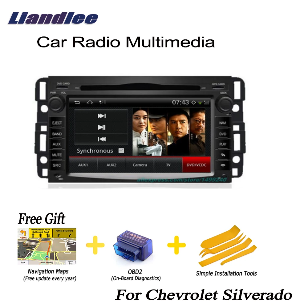 Sale Liandlee For Chevrolet Silverado 2007~2011 2 din Car Android GPS Navi Navigation Radio TV CD DVD Player Audio Video Stereo Media 0