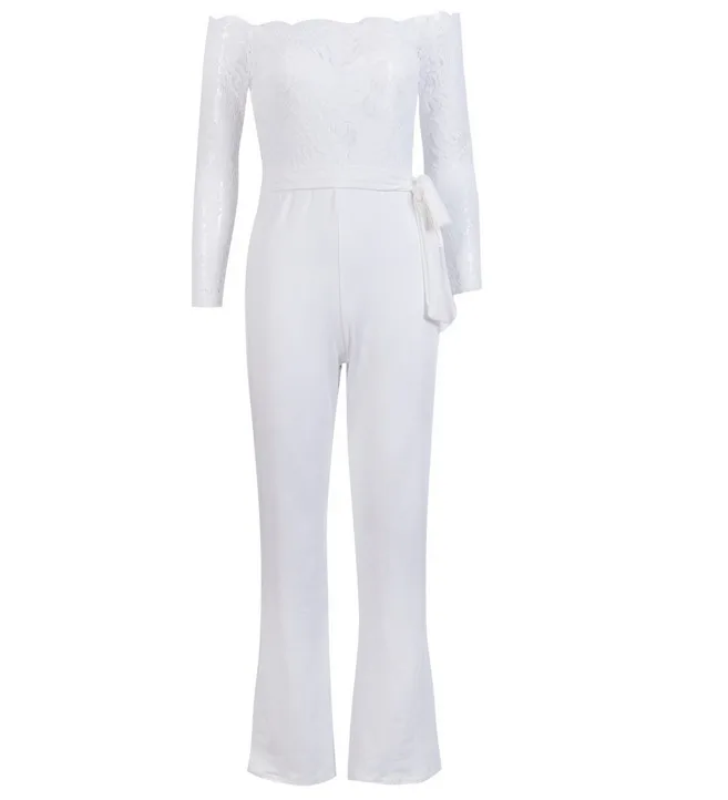 Hirigin Для женщин Клубная одежда Playsuit Повседневное с длинными рукавами комбинезон брюки дропшиппинг - Цвет: B