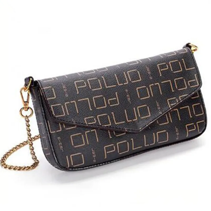 

Free shipping fashion women's High Quality monogram canvas bag FELICIE pochette small chain bag shoulder bag