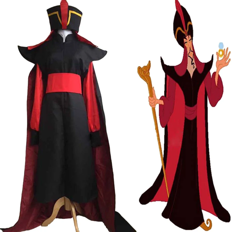

Customized Adult Men's Aladdin Jafar Villain Costume Outfit Aladdin Cosplay Costume