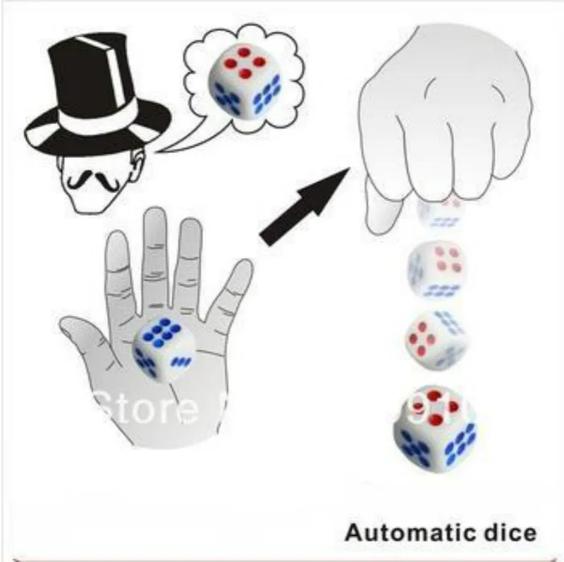 

Automatic Dice Magic Tricks,Stage Magic Props,Close Upmagic,Mentalism,Comedy,Classic Magic Toys,Magie Magician Dice Magia