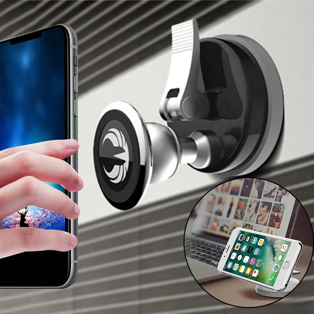 Магнитный автомобильный держатель для телефона на присоске iPhone XS MAX XR X 8 вращение