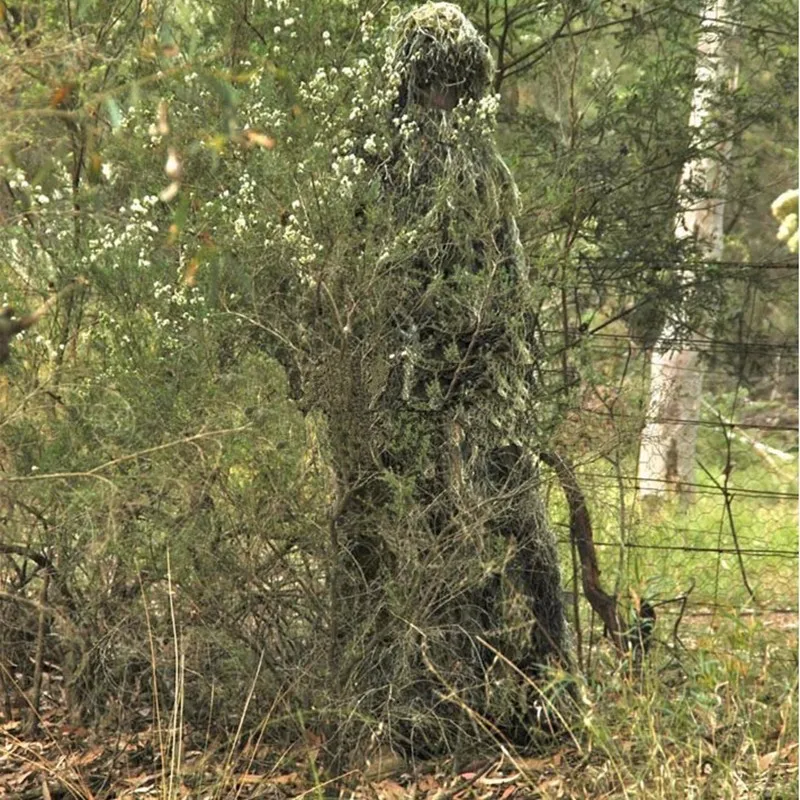 Военный камуфляж Ghillie костюм охотничья одежда камуфляж тенты ткань Тактический Ghillie костюм камуфляж охотничий тент ткань