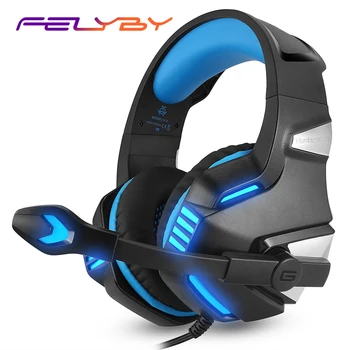 

FELYBY Stereo Gaming Headset for PS4 Xbox One with Noise Isolating Mic & LED Light Headphone for Laptop PC Tablet iMac PSP