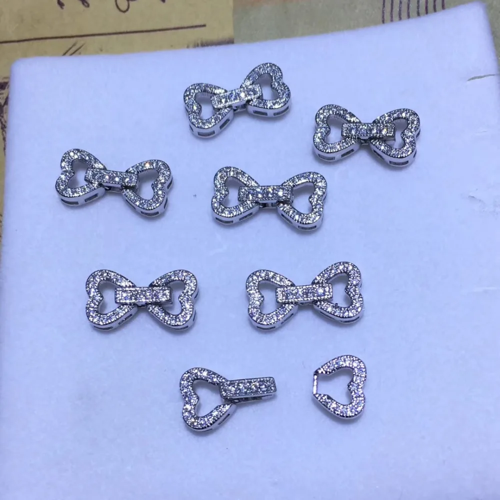 

Charm Bowknot Necklace Bracelet Clasps and Hooks Natural Pearl Jewelry Findings Women DIY Components Accessory