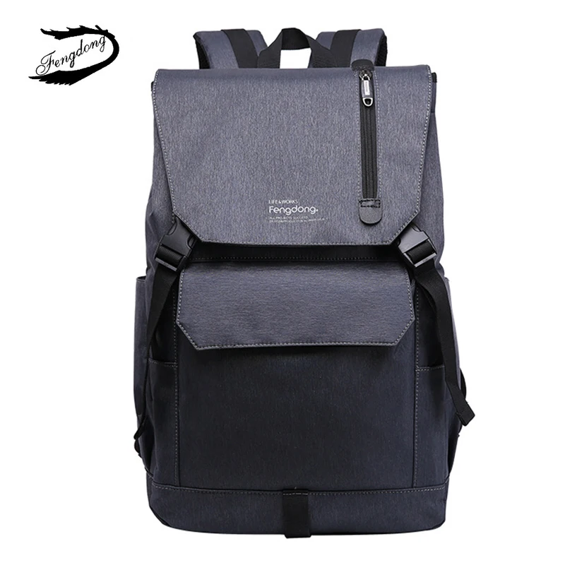 

FENGDONG New Men Backpack Waterproof Oxford Bag 15.6 Lnch Anti Theft Laptop Short Trip Men Backpack Male Bagpack Travel Backbag