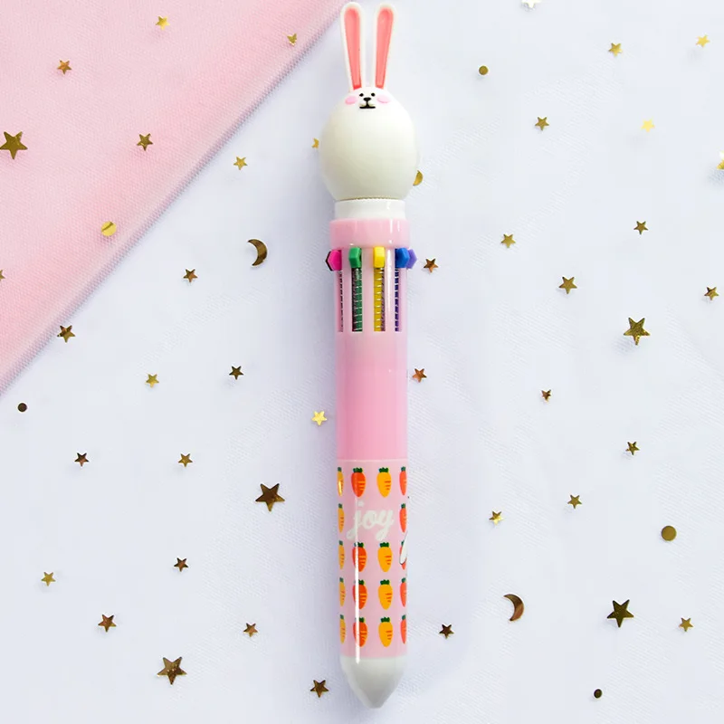Kawaii Dream единорог; Фламинго кролик 10 цветов массивная Шариковая ручка для школы офиса поставка подарок канцелярские товары Papelaria Escolar - Цвет: 17
