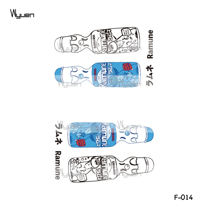 

WYUEN New Design Ins Style Waterproof Temporary Tattoo Stickers for Adults Kids Lamune Pattern Body Art Fake Tatoo Make Up Tool