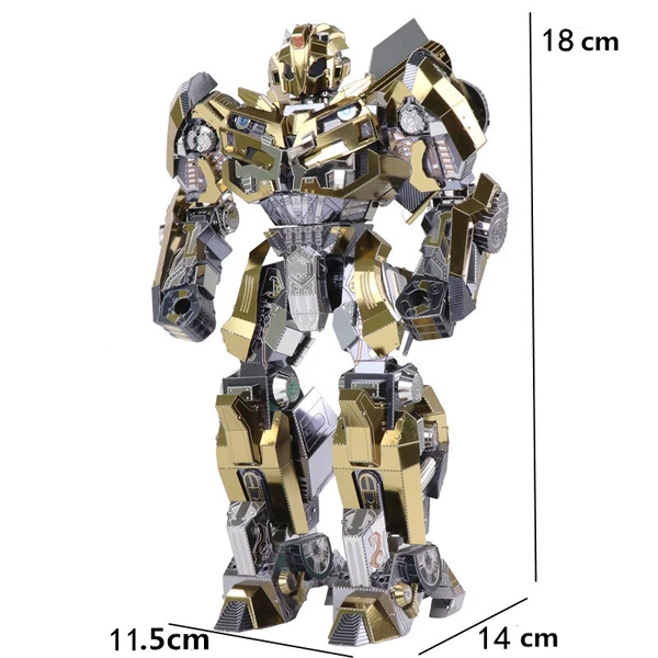 MU YM-L066/YM-L058 Авто Человек Робот игрушки 3D головоломка металлическая Сборная модель головоломки Домашняя Коллекция подарков - Цвет: bian5dahuangfeng