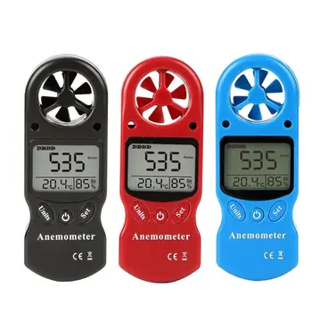 

1pc 0.3 to 30m/s LCD Backlight Display Anemometer Thermometer Wind Speed Gauge Meter Windmeter