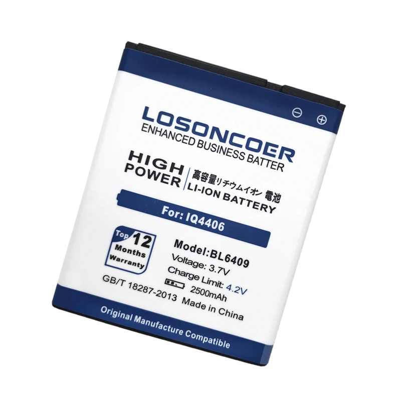 Аккумулятор LOSONCOER BL6409 для Fly IQ4406 IQ 4406 BL 6409 2500 мАч| |