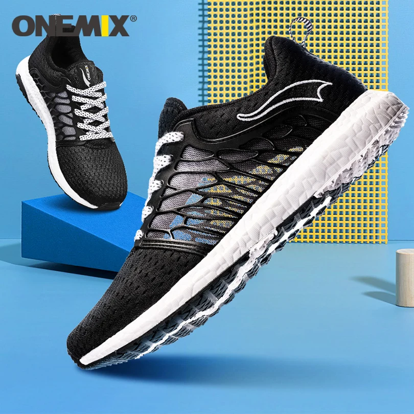 ONEMIX/Новые летние спортивные кроссовки для мужчин Ультралегкие бега Дышащая