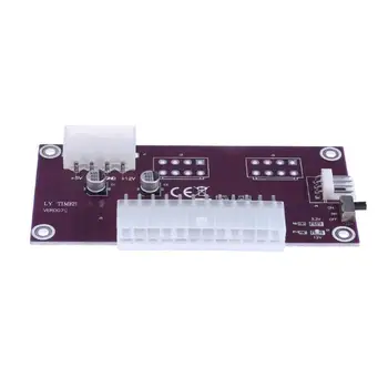 

24Pin ATX + 4Pin IDE Power Supply Sync Boot Starter Extender Board for PC