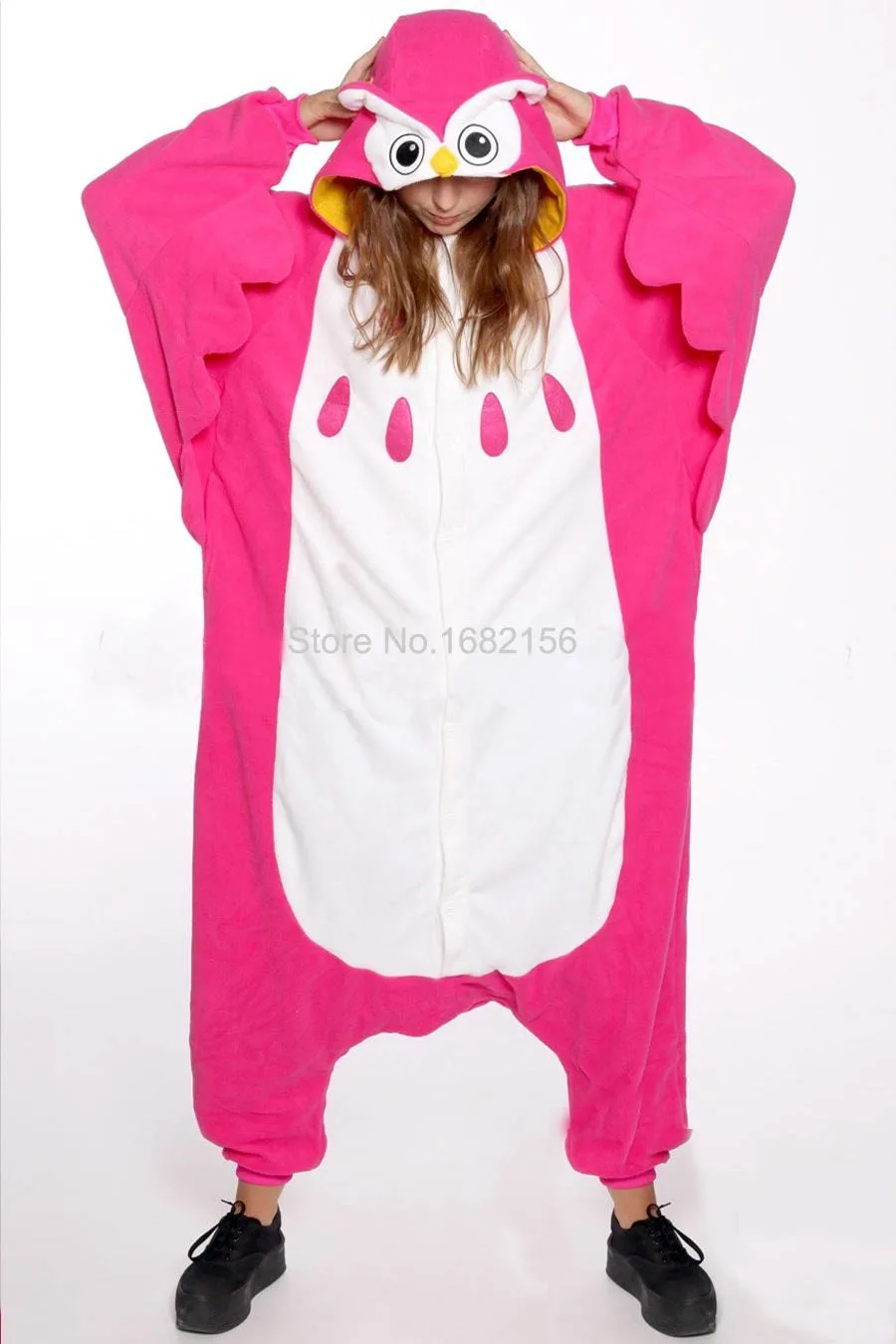 Animal Rose red ostrich Pyjamas Adult Onesie Unisex Pajamas Jumpsuits