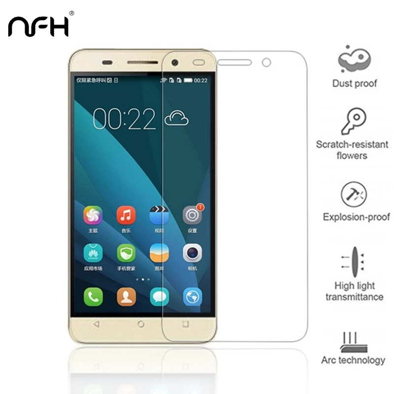 

2 Pcs/Lot Protective Glass Tempered Glass For HUAWEI 4X Honor 4X 9H Screen Explosion Prevention Hard Film On Honor 4 X Che2-L11