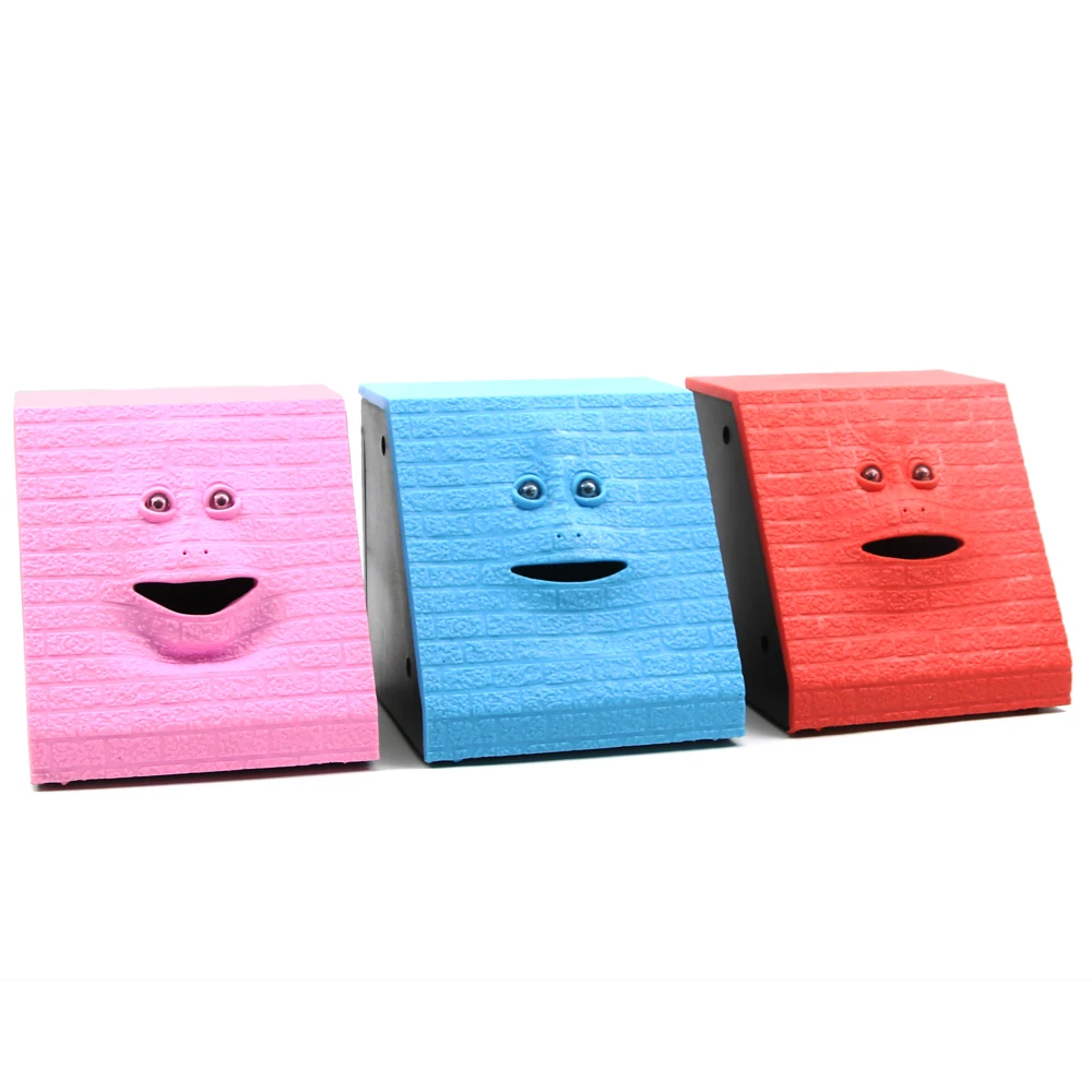 1Piece Facebank Robotic Coin Bank Hungry Piggy Bank Face Bank Eating Money Saving Money Bank