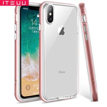 ITEUU противоударный чехол для iphone X Xs Max для iphone Xr TPU чехол PC Рамка противоударный кристально прозрачный чехол