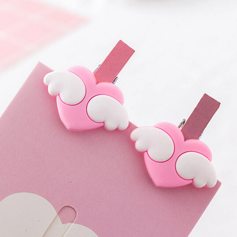 

20PCS/12PCS/5PCS Colored Mini Love Heart Wooden Office Supplies Craft Memo Clips DIY Clothes Paper Photo Peg Decoration