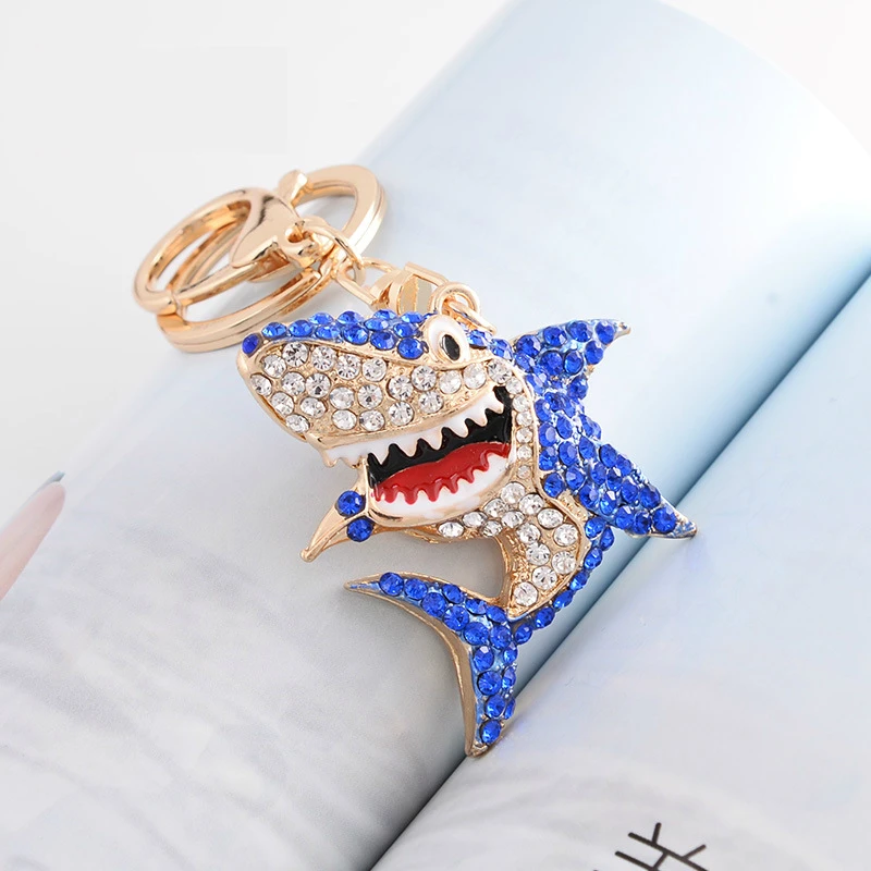 

Keychain Auto Key Ring for Woman High-grade Simulation Shark Model Key Chain Car Keyring Lady Keyfob Bag Pendant Car Styling