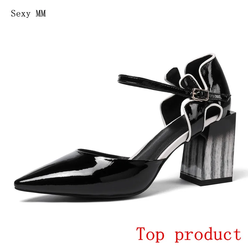 

Genuine Leather High Heels Women Pumps D'Orsay High Heel Shoes Stiletto Woman Party Shoes Kitten Heel Plus Size 33 - 40 41 42 43