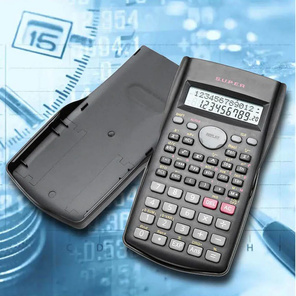 

Portable Student Scientific Calculator 2 Line Display 82MS-A Functions Electronic Calculating Tool Pocket Calculator