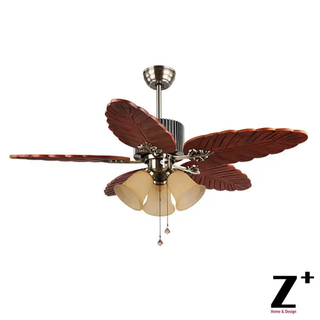 Southeast Asia Country Style Led Lights Ceiling Wood Leaf Shape Fan Southeast Asia Country Style Led Lights Ceiling Wood Leaf Shape Fan 48 Lamp Lighting