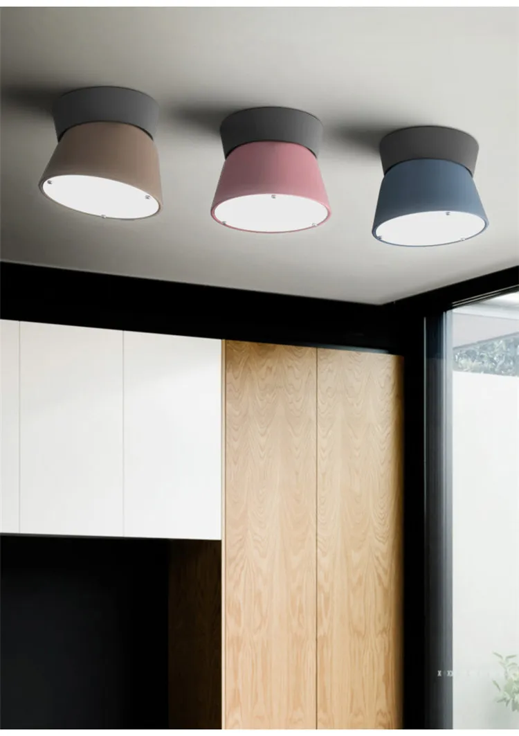 Скандинавский креативный многоцветный светодиодный потолочный светильник для спальни, лаконичный, милый, для девочки, светильник для спальни, s бар, кухонный светильник, светильники